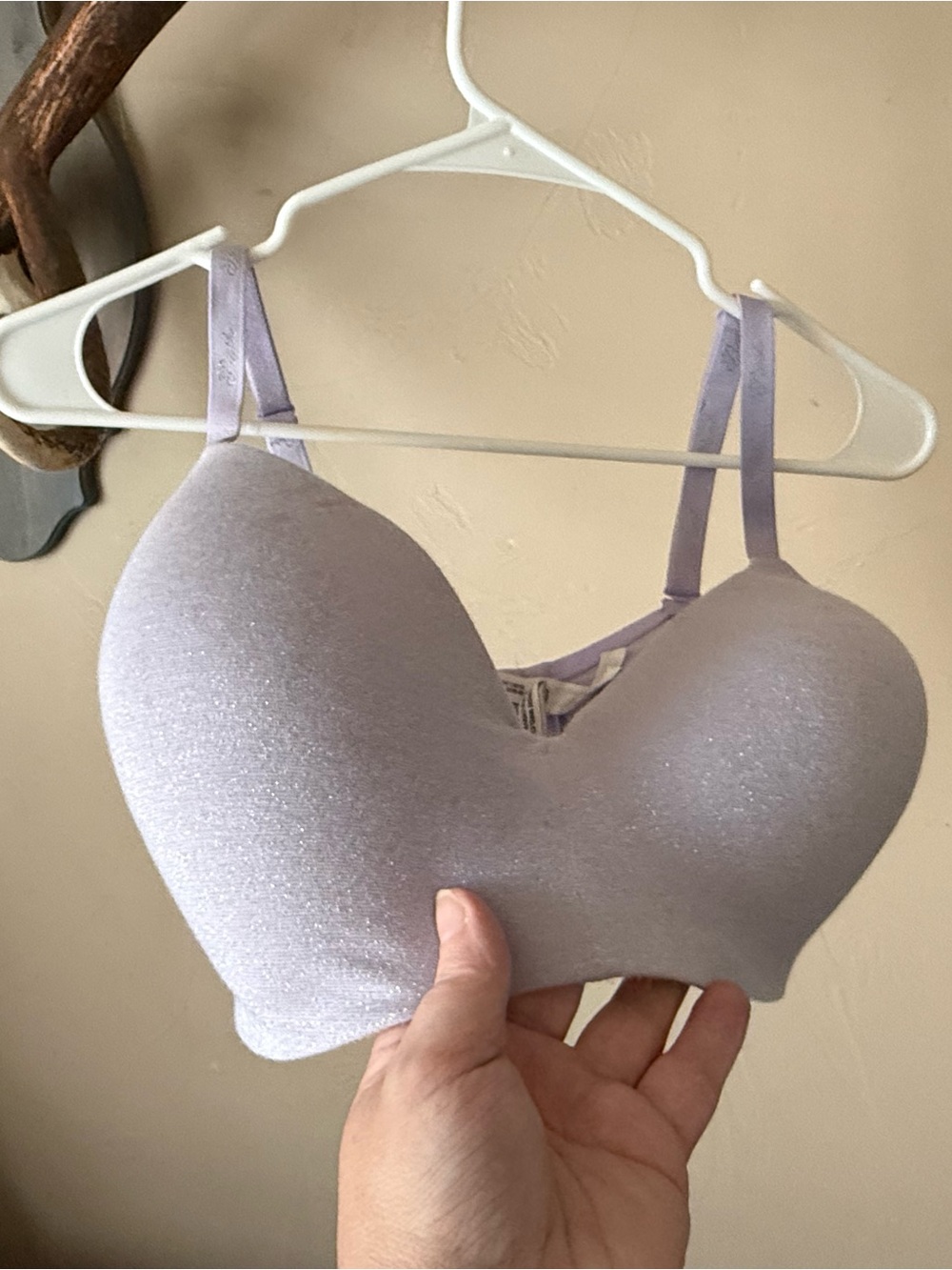 PINK Victoria's Secret Lavender Shimmer Seamless Bra